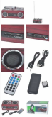 Rádio Portátil SD/USB MP3 com rádio FM (3,5 MM)
